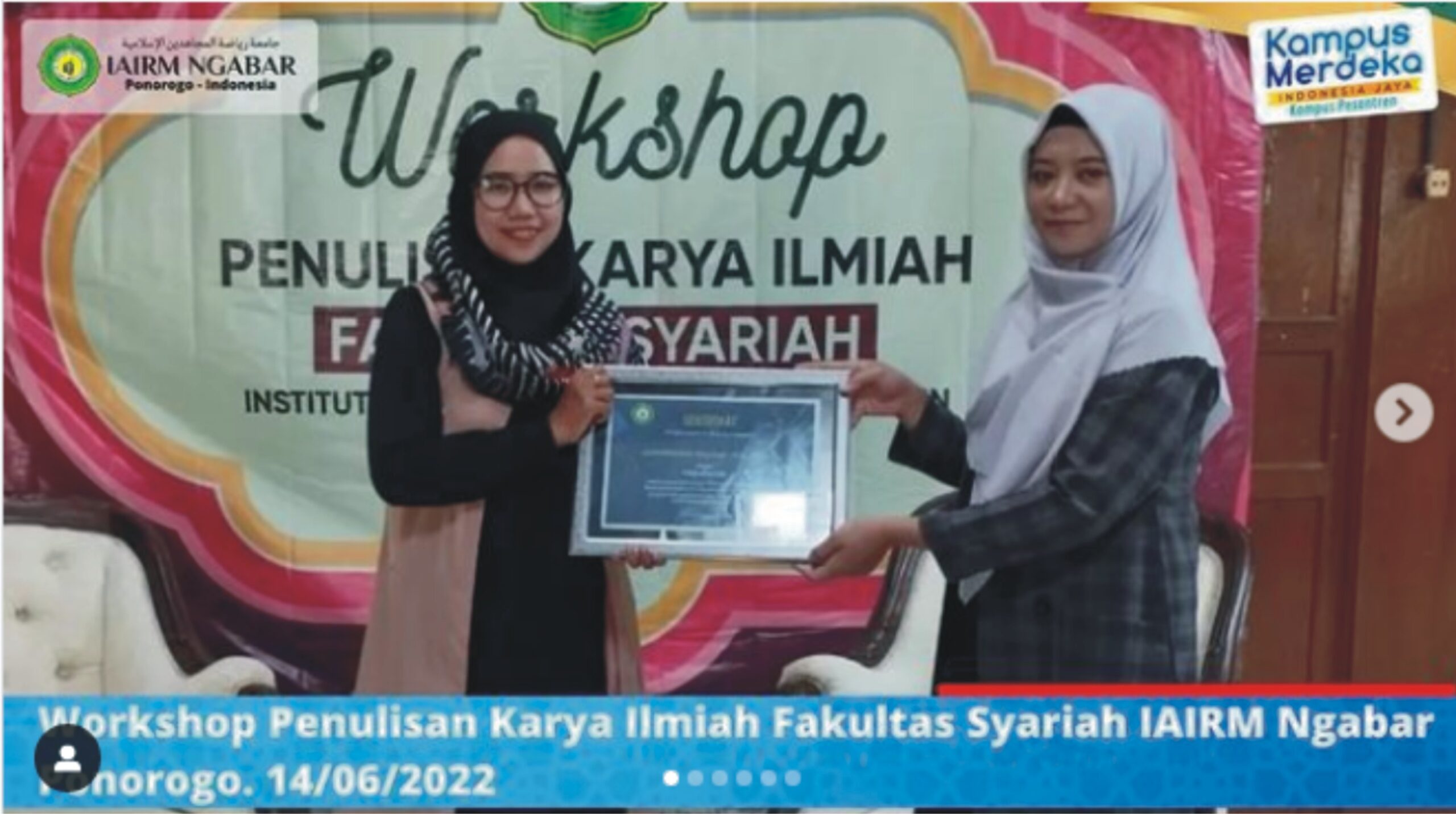 Fakultas Syariah IAIRM Ngabar mengadakan workhshop penulisan karya ilmiah